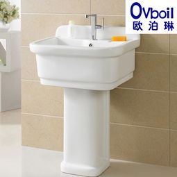 潮州陶瓷立柱盆 浴室洗衣池、陽(yáng)臺(tái)拖布池、地拖桶、拖把盆廠家直銷批發(fā)，品質(zhì)與實(shí)惠兼具